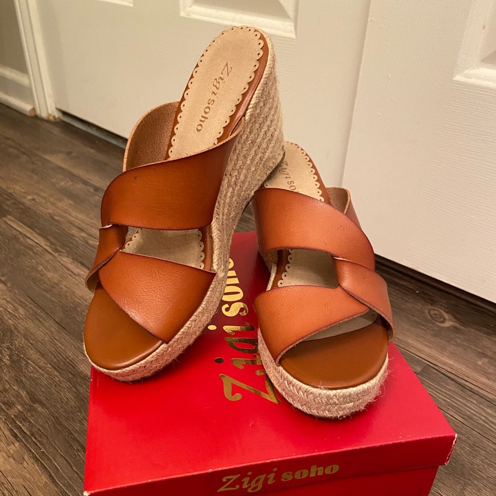 Tan Wedge Sandal